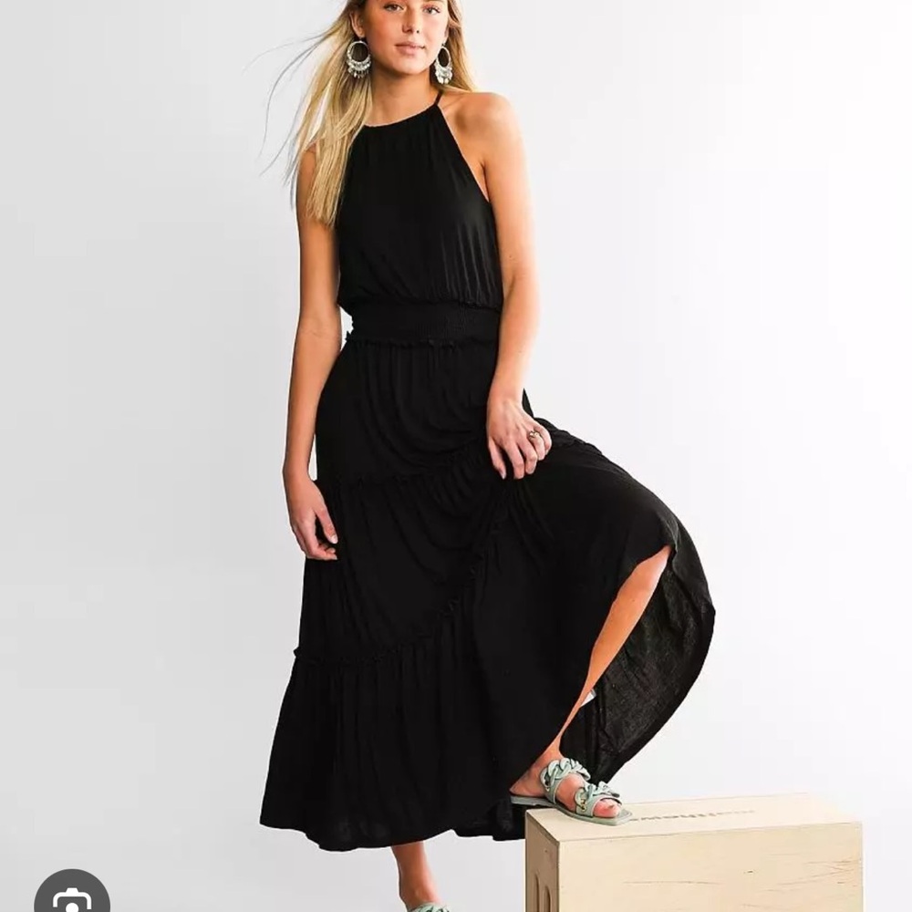 Z Supply Black Halter Maxi Dress